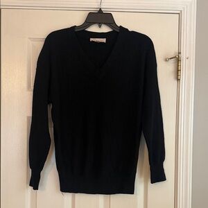 Philosophy Black V-Neck Sweater